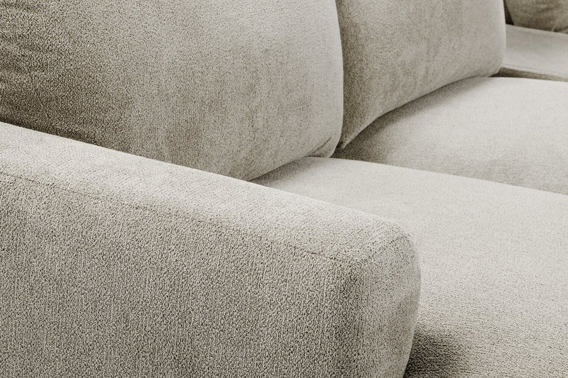 Sofa sectionnel modulaire de gauche Voyage 6 pièces en tissu avec console et coussins de dossier amovibles - taupe