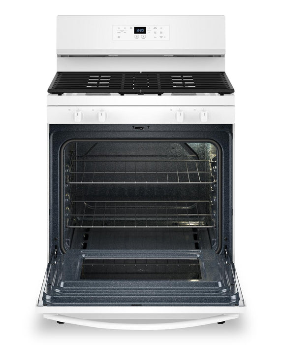 Cuisinière à gaz Whirlpool de 5,3 pi³ et de 30 po avec brûleur SpeedHeatMC - WFGS3530RW