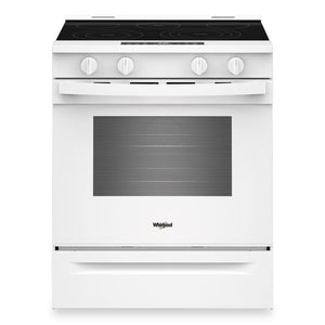 Cuisinière électrique Whirlpool de 5,3 pi³ et de 30 po avec cuisson à air - blanche - YWSES5030SW