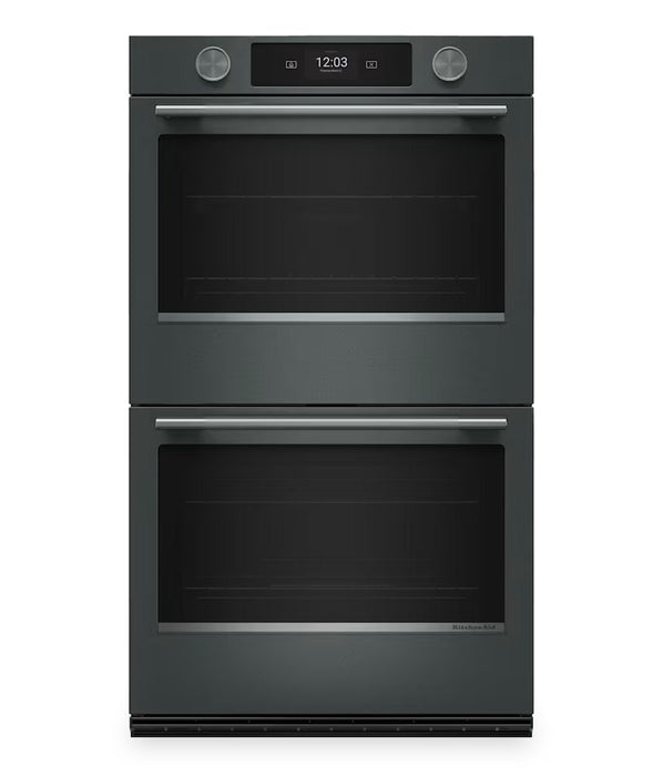 Four mural double intelligent électrique KitchenAid de 30 po avec caméra de cuisson intelligente - Genièvre - KOED930SJP