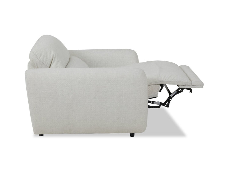 Fauteuil à inclinaison électrique Kailyn de Cindy Crawford Home de 54 po en tissu avec appuie-tête électrique - beige 