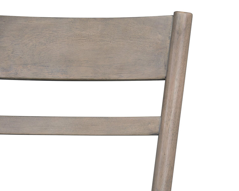 Chaise de salle à manger Remi avec dossier en échelle courbé - brune