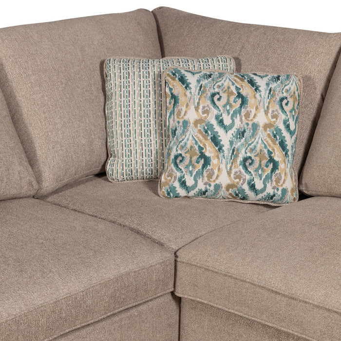 Sofa-lit sectionnel de droite Haven de Scott Living 4 pièces en tissu de chenille avec fauteuil long de rangement - taupe
