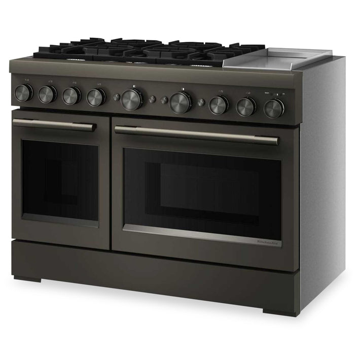 Cuisinière hybride KitchenAid de 6,3 pi³ à 6 brûleurs avec plaque chauffante - minerai noir - KFDD948SBE