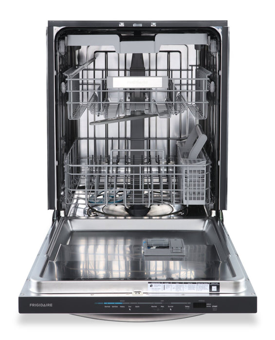 Lave-vaisselle Frigidaire de 24 po et de 49 dBA avec commandes sur le dessus et 3e panier - acier inoxydable - FDSH4502BF