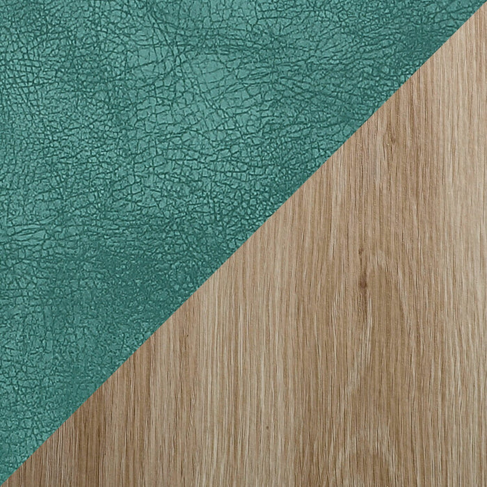 Ensemble de salle à manger Joss 5 pièces en métal avec table, rallonge papillon de 63 po à 86,5 po (L) et 4 chaises Bay - turquoise