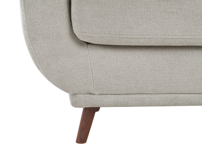 Fauteuil Cosmo de 34 po en tissu avec coussin de dossier capitonné - gris