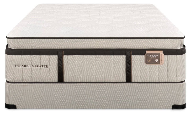Ensemble matelas luxueux à Euro-plateau épais Swansea de Stearns & Foster pour lit double
