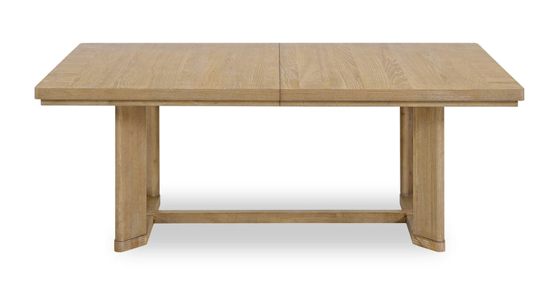 Ensemble de salle à manger Aspen 5 pièces avec table à rallonge, 80 po à 104 po et 4 chaises en tissu - naturel