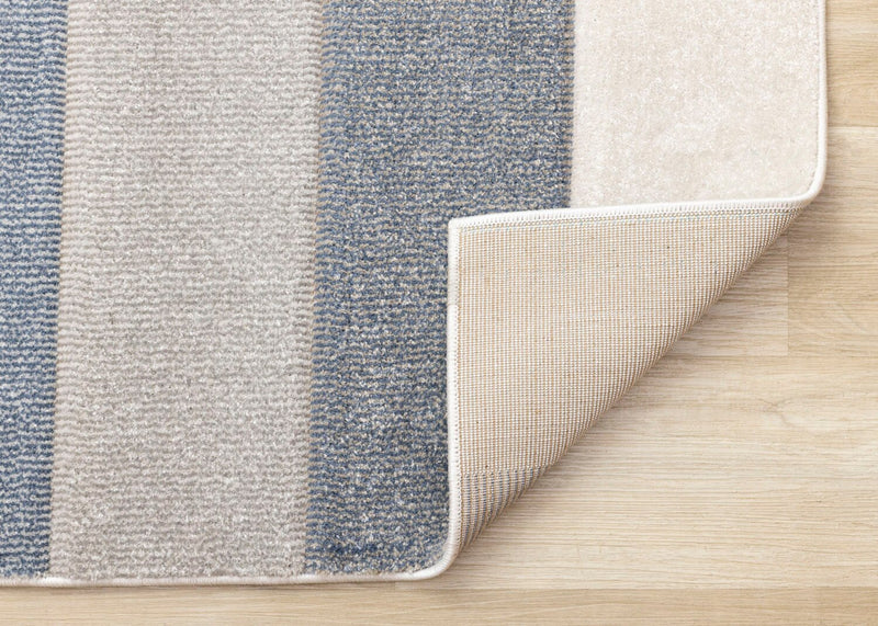 Carpette Farrah gris et bleu - 6 pi 7 po x 9 pi 6 po