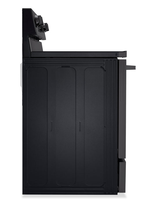 Cuisinière intelligente électrique LG de 6,3 pi³ avec friture à air - acier inoxydable noir - LREN6325ZE