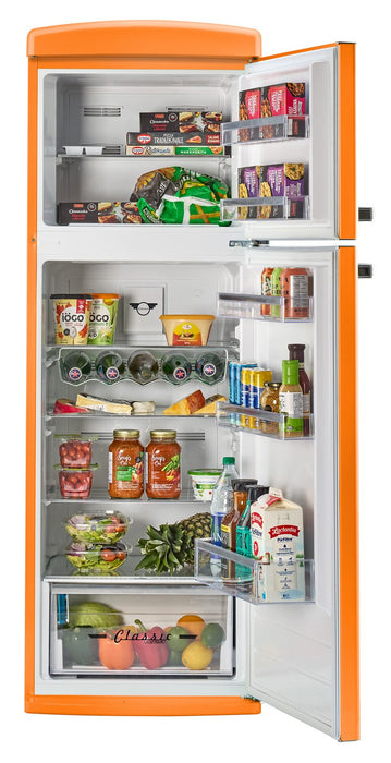 Réfrigérateur Classic Rétro d’Unique de 24 po et de 11 pi3 à congélateur supérieur - orange creamsicle - UNQ-310L O TM