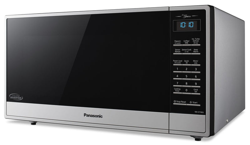 Four à micro-ondes de comptoir Panasonic de 1,6 pi3 avec une puissance de 1200 W et la technologie InverterMC cyclonique - NNST785SC