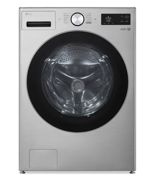 Laveuse à la vapeur intelligente haute efficacité LG à chargement frontal de 5,8 pi3 - acier graphite - WM5800HVA