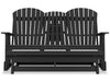 Causeuse pivotante et coulissante Lake pour la terrasse à l’extérieur -  plastique haute densité, résistant aux intempéries - noire