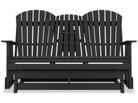 Causeuse pivotante et coulissante Lake pour la terrasse à l’extérieur - plastique haute densité, résistant aux intempéries - noire