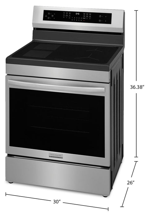 Cuisinière à induction Frigidaire Gallery de 5,3 pi³ avec commandes à l’arrière - acier inoxydable - GCRI306CBF