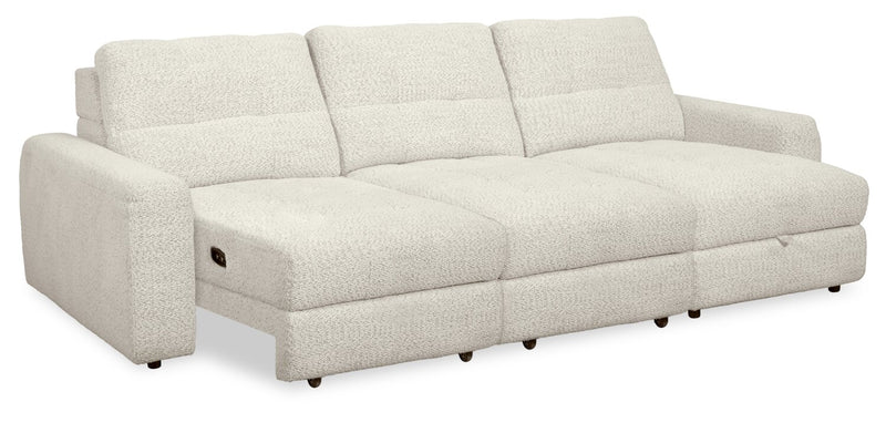 Sofa sectionnel modulaire à coulissement électrique de droite Elevate de Scott Living 3 pièces en tissu de chenille - beige