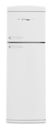  Réfrigérateur Classic Rétro d’Unique de 24 po et de 11 pi3 à congélateur supérieur - blanc guimauve - UNQ-310L W TM