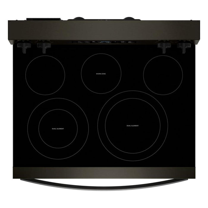 Cuisinière électrique Whirlpool de 5,3 pi3 avec cuisson à air – noir sur acier inoxydable - YWFES5730SV