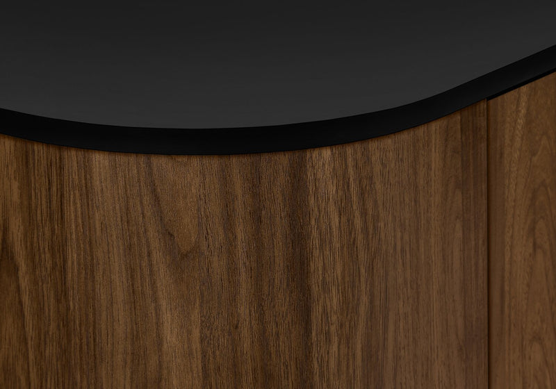 Meuble pour téléviseur rustique Elle de 72 po avec rangement et système de gestion des câbles pour téléviseurs jusqu’à 80 po - brun foncé et noir