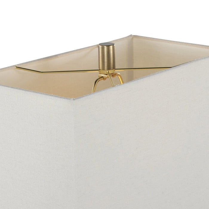 Lampe de table Nolan de 26 po en métal laiton antique 