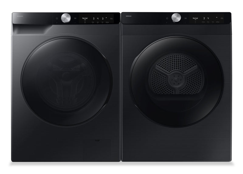 Sécheuse compacte de 4 pi3 et laveuse compacte à chargement frontal de 2,9 pi3 de Samsung - noires