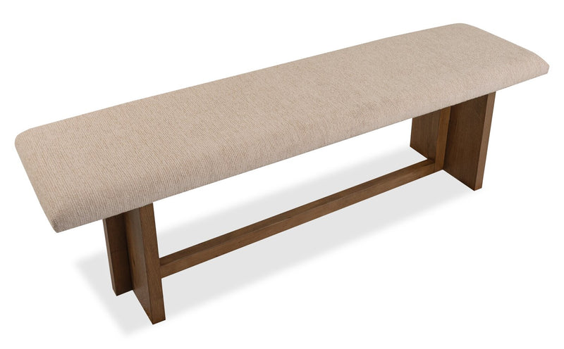 Banc de salle à manger Henri de Scott Living de 68 po (L) en bois avec tissu de polyester - brun