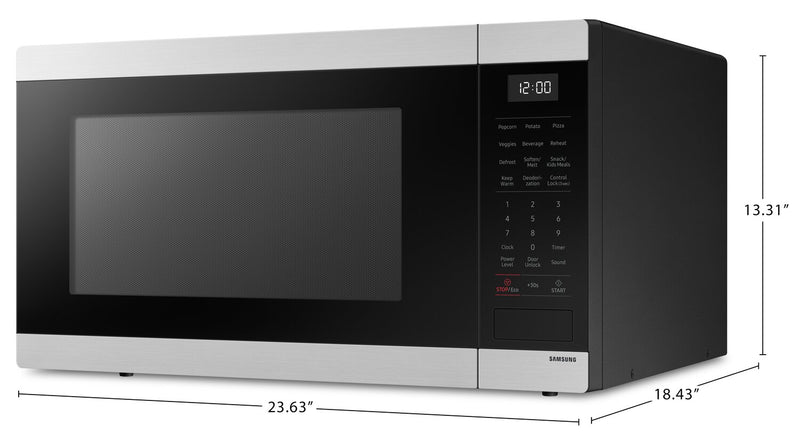 Four à micro-ondes de comptoir Samsung de 1,9 pi3 avec cuisson par capteur - MS19DG8500SRAC