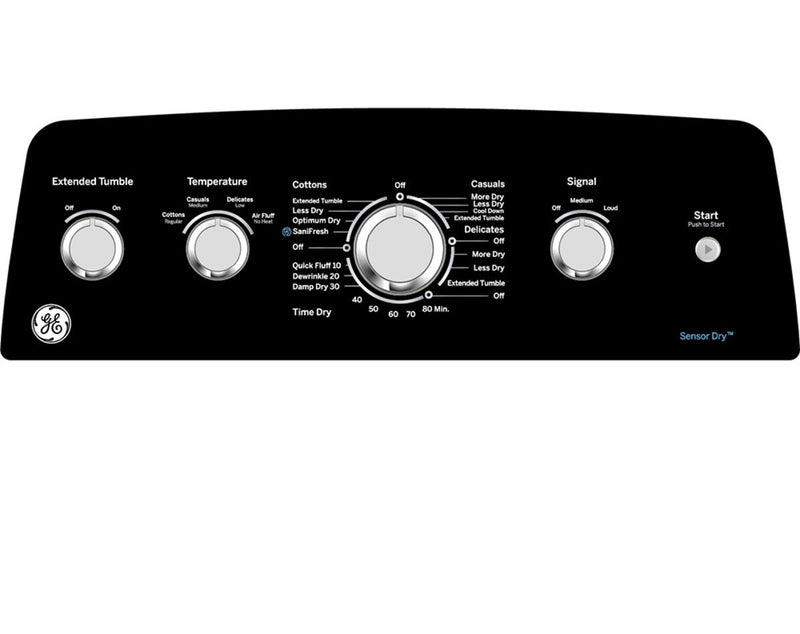 Sécheuse électrique GE de 7,2 pi³ avec cycle SaniFresh - blanche - GTD49EBMRWS