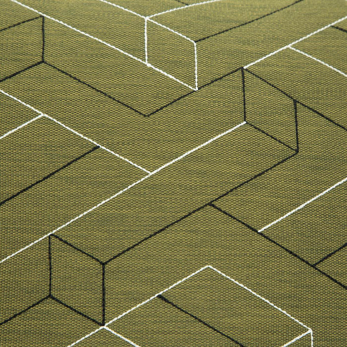 Sofa Tofino pour la terrasse à l’extérieur - osier en résine, résistant aux rayons UV et aux intempéries - vert, brun et noir