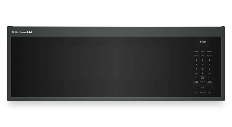 Four à micro-ondes à hotte intégrée intelligent à profil bas KitchenAid de 1,1 pi3 - genièvre - YKMML550RJP