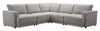 Sofa sectionnel modulaire Voyage 5 pièces en tissu avec coussins de dossier amovibles - beige 