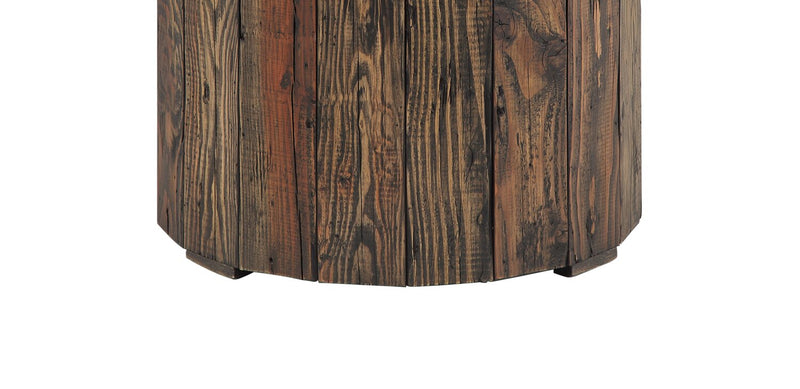 Table de bout ronde rustique Martel de 34 po - pin rustique