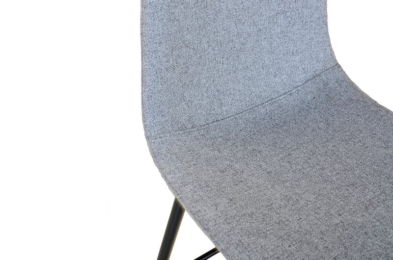 Tabouret Jax de hauteur comptoir de 26 po (H) en tissu de polyester et en métal - gris