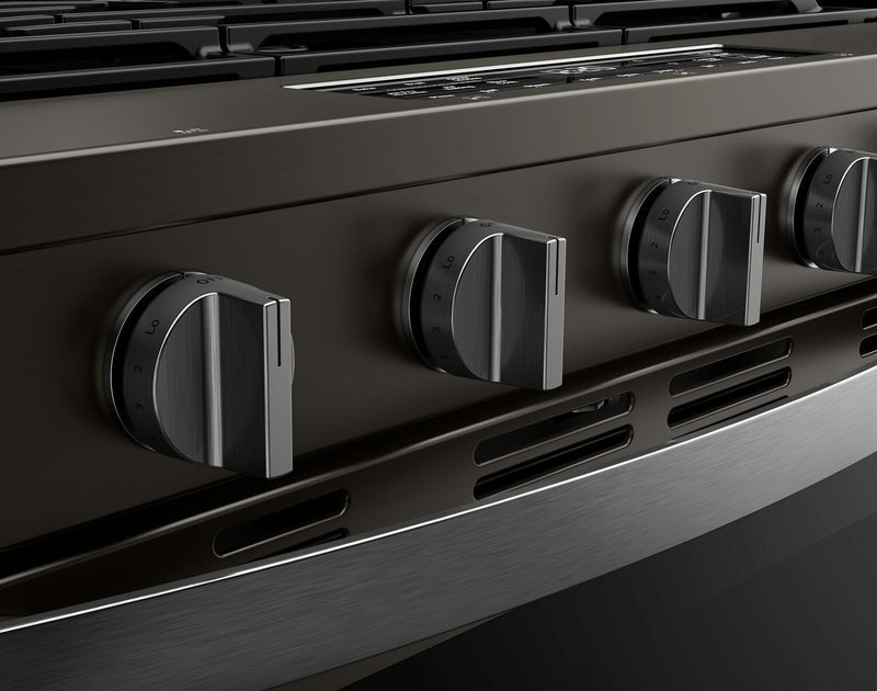 Cuisinière à gaz Whirlpool de 5 pi³ et de 30 po avec cuisson à air - noir sur acier inoxydable - WSGS5030SV