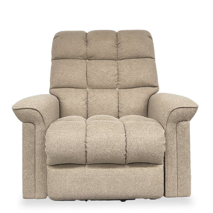 Fauteuil basculeur à inclinaison électrique Linton de 35.5 po en tissu d’apparence lin - champignon 