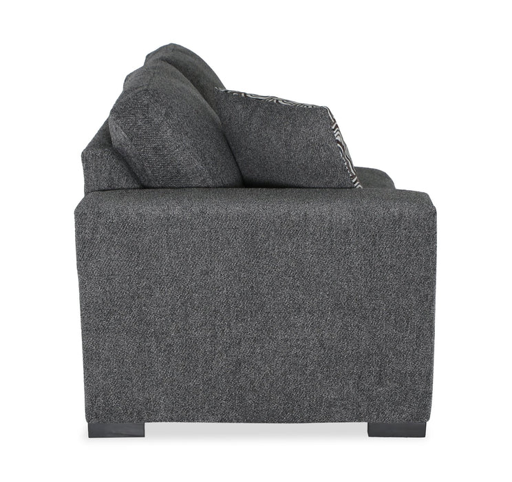 Sofa-lit sectionnel enveloppant de droite Legend 2 pièces fabriqué au Canada en tissu de chenille - gris poivre