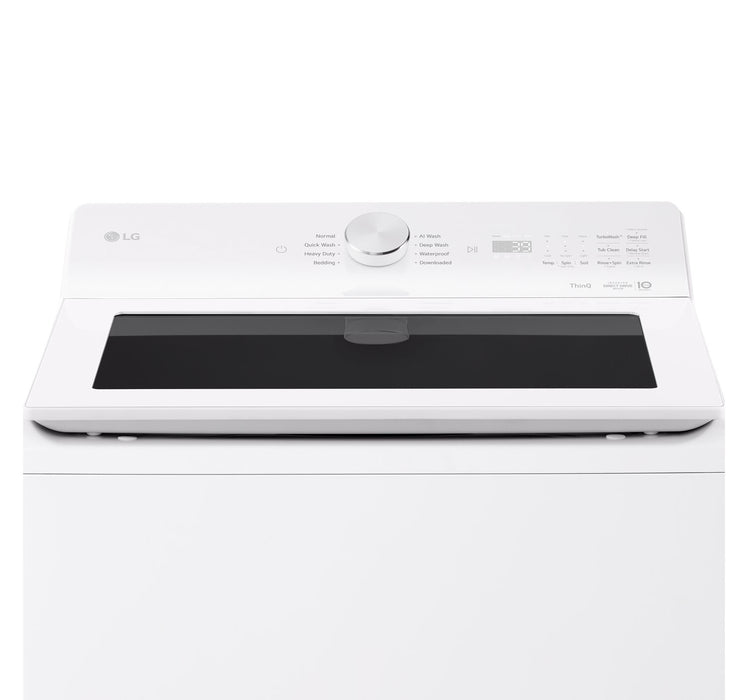 Laveuse intelligente LG à chargement par le haut de 5,8 pi3 avec EasyUnload et détection IA - blanc alpin - WT8200CW