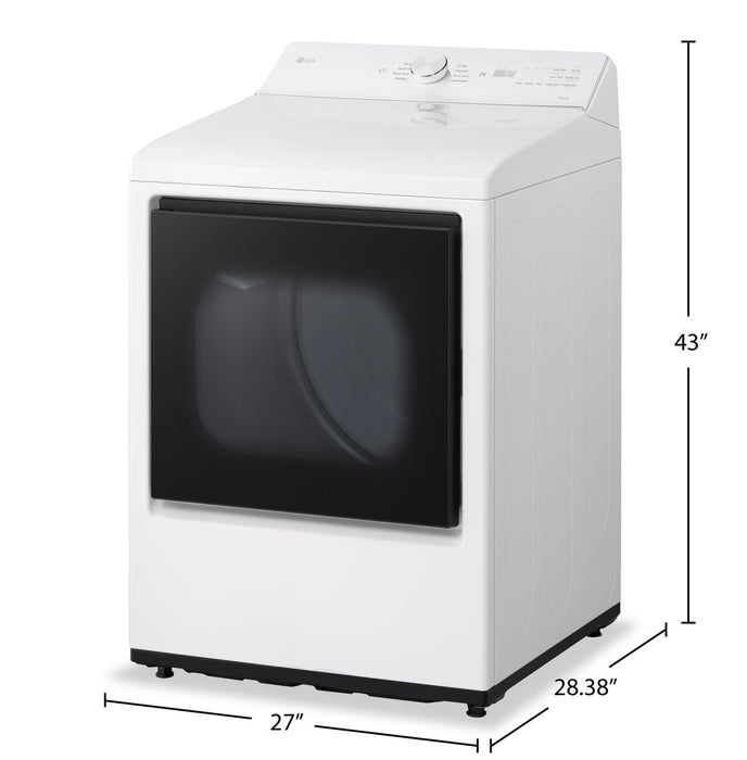 Sécheuse électrique LG de 7,3 pi³ avec détection IA et ThinQMD - blanc alpin - DLE8200CW