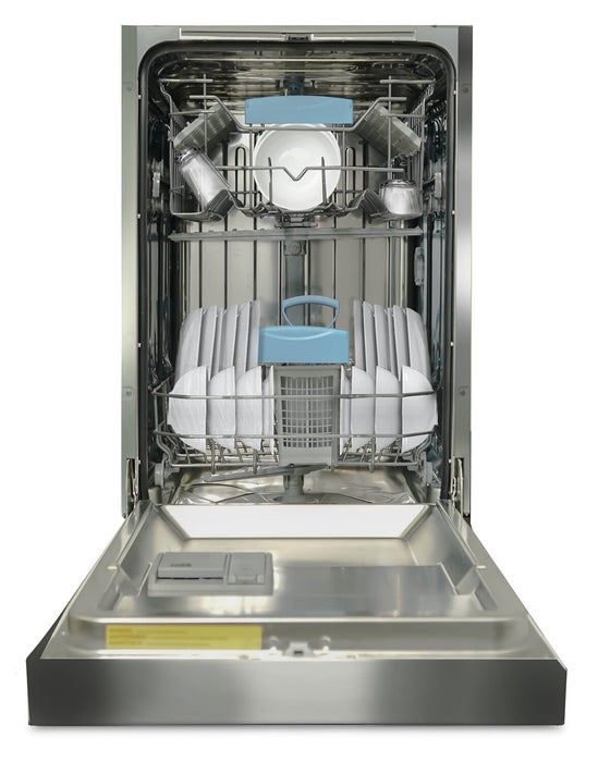 Lave-vaisselle encastré Danby de 18 po et de 51 dBA avec commandes à l’avant - acier inoxydable - DDW18D1ESS