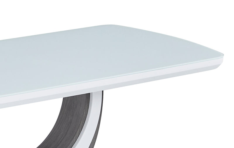 Table à café moderne Brimley de 47,25 po - blanche et grise