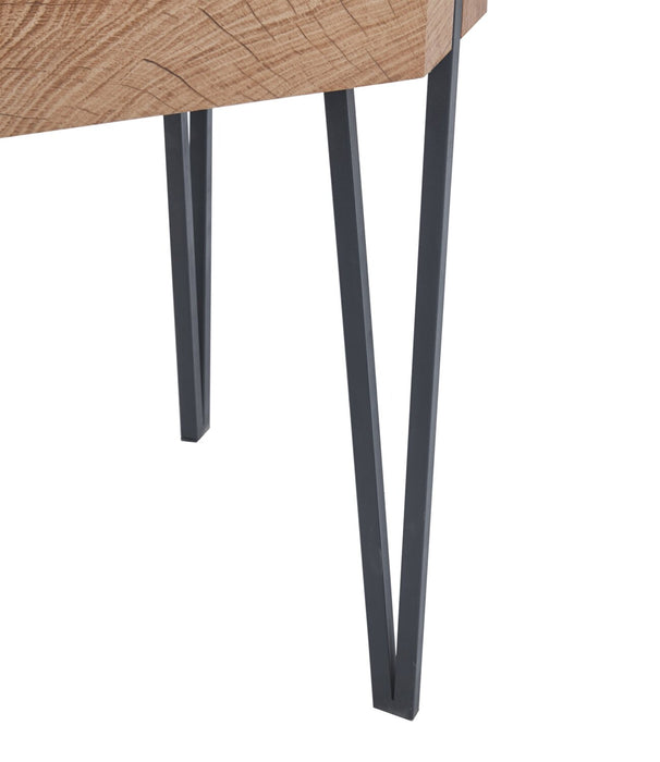 Ensemble de 2 tables modernes Arden de 35 po, table à café et table de bout - brun