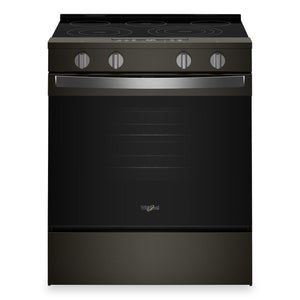 Cuisinière électrique Whirlpool de 5,3 pi³ et de 30 po avec cuisson à air - noire sur acier inoxydable - YWSES5030SV
