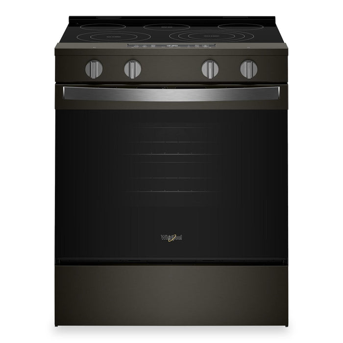 Cuisinière électrique Whirlpool de 5,3 pi³ et de 30 po avec cuisson à air - noire sur acier inoxydable - YWSES5030SV