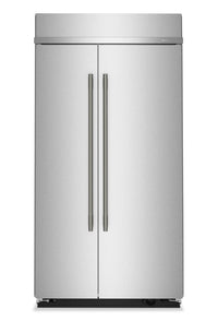Réfrigérateur encastré KitchenAid de 25,5 pi3 et de 42 po à compartiments juxtaposés - acier inoxydable - KBSN742SPS