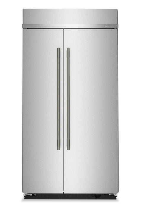 Réfrigérateur encastré KitchenAid de 25,5 pi3 et de 42 po à compartiments juxtaposés - acier inoxydable - KBSN742SPS