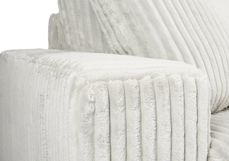 Fauteuil Willow de 40 po en tissu gris clair avec accoudoirs rectilignes et coussins de siège et de dossier réversibles