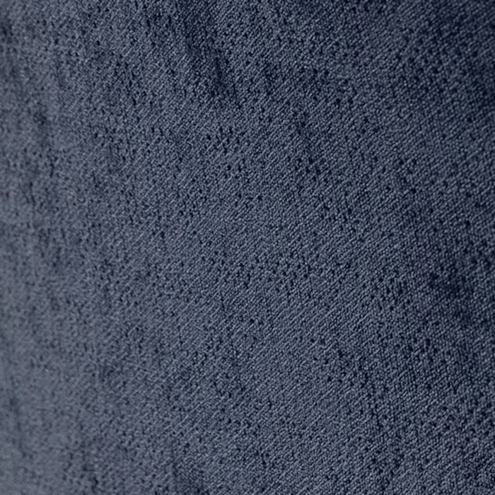 Fauteuil d’appoint Ethan de style gondole de 31 po en tissu d’apparence lin avec pattes en bois - bleu marine  