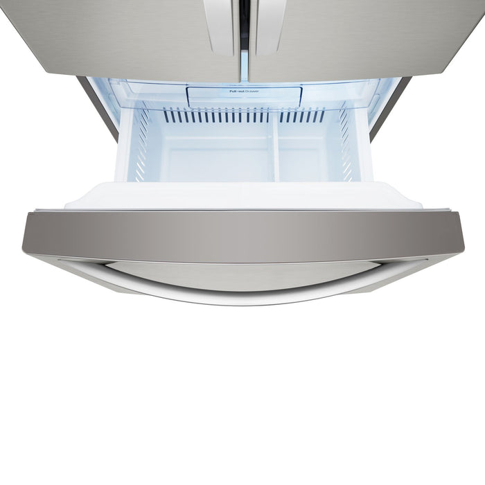 Réfrigérateur LG de 21,8 pi3 et de 30 po de profondeur standard à portes françaises - acier inoxydable - LFCS22520S 